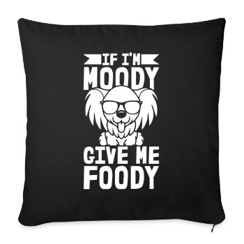 Papillon Drôle Si de Mauvaise Humeur Donnez-Moi Foody - Housse de coussin décorative 45 x 45 cm - noir - Devant