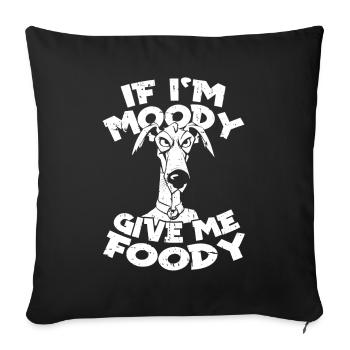 Greyhound Greyhound Funny - Sofa pillowcase 17,3'' x 17,3'' (45 x 45 cm) - black - Front