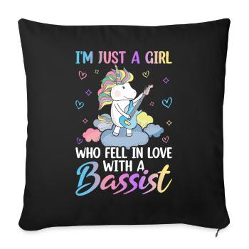 Guitarist - Sofa pillowcase 17,3'' x 17,3'' (45 x 45 cm) - black - Front