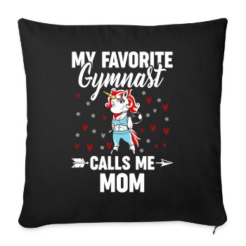 Gymnastics Cartwheel - Sofa pillowcase 17,3'' x 17,3'' (45 x 45 cm) - black - Front