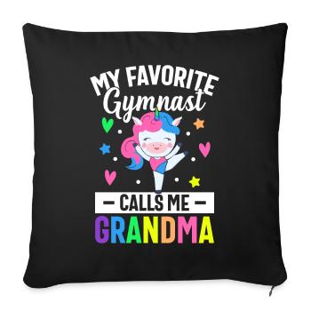 Gymnastics Cartwheel - Sofa pillowcase 17,3'' x 17,3'' (45 x 45 cm) - black - Front