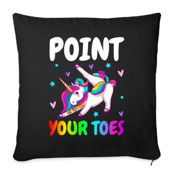 Gymnastique Gymnaste Roue De Charrette Fille - Housse de coussin décorative 45 x 45 cm - noir - Devant