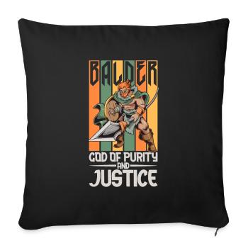 Wikinger Gott Balder - Sofakissenbezug 45 x 45 cm - Schwarz - Vorne