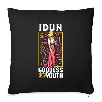 Viking Goddess Idun - Sofa pillowcase 17,3'' x 17,3'' (45 x 45 cm) - black - Front