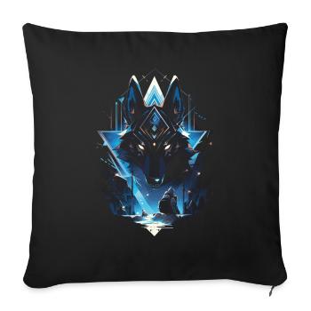 Anubis God Gaming Egyptian - Sofa pillowcase 17,3'' x 17,3'' (45 x 45 cm) - black - Front