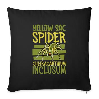 Véritable araignée Thornfinger - Housse de coussin décorative 45 x 45 cm - noir - Devant