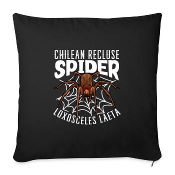 Chilean angle spider - Sofa pillowcase 17,3'' x 17,3'' (45 x 45 cm) - black - Front