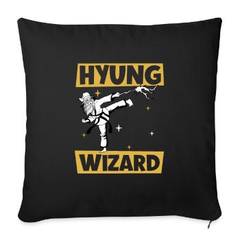 Hyung Wizard - Tang so Do - Sofa pillowcase 17,3'' x 17,3'' (45 x 45 cm) - black - Front