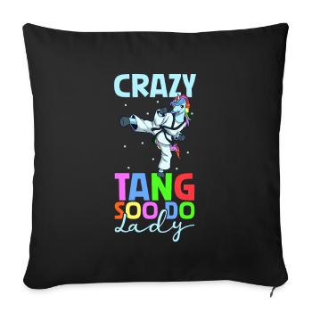Unicorn - Crazy Tang so Do Lady - Sofa pillowcase 17,3'' x 17,3'' (45 x 45 cm) - black - Front