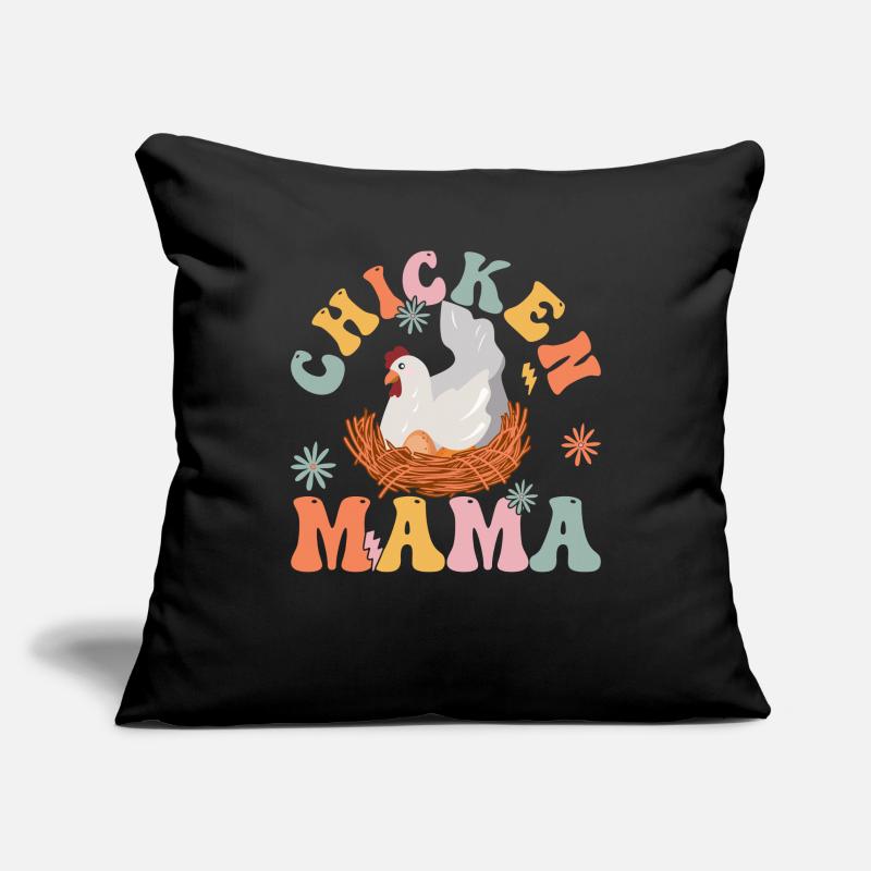 Groovy Chicken Mom Bäuerin Sofakissenbezug 45 x 45 cm