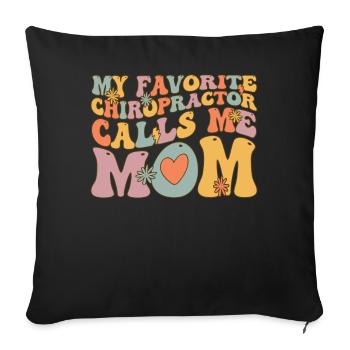 Groovy Chiropractic - Sofa pillowcase 17,3'' x 17,3'' (45 x 45 cm) - black - Front