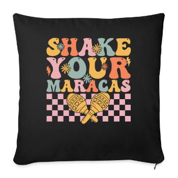 Groovy Cinco De Mayo Fiesta Mexicaine - Housse de coussin décorative 45 x 45 cm - noir - Devant