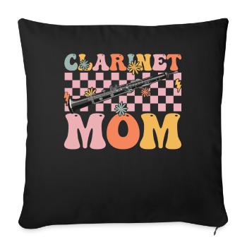 Groovy Clarinetist - Sofa pillowcase 17,3'' x 17,3'' (45 x 45 cm) - black - Front