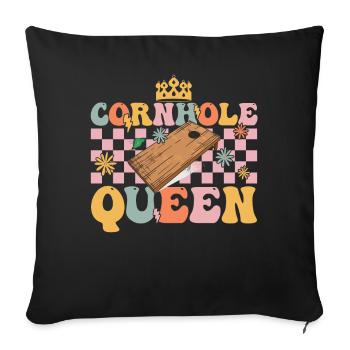 Groovy Cornhole Maman Trou De Maïs - Housse de coussin décorative 45 x 45 cm - noir - Devant