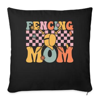 Groovy Foil Saber Fencer - Sofa pillowcase 17,3'' x 17,3'' (45 x 45 cm) - black - Front