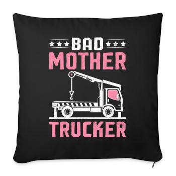 Funny Tow Truck Driver Mom Tow Truck - Sofa pillowcase 17,3'' x 17,3'' (45 x 45 cm) - black - Front