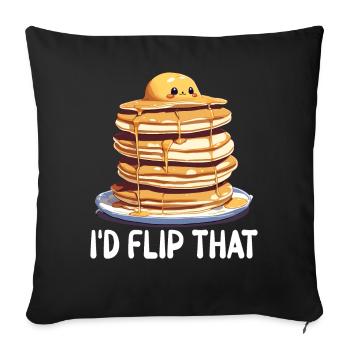 Funny Pancake Maker - Sofa pillowcase 17,3'' x 17,3'' (45 x 45 cm) - black - Front