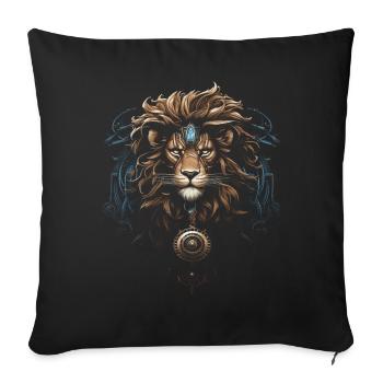 Steampunk Fantasy Artwork Lions - Sofa pillowcase 17,3'' x 17,3'' (45 x 45 cm) - black - Front