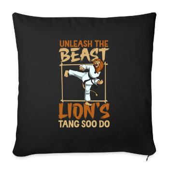 Leo - Tang so Do - Sofa pillowcase 17,3'' x 17,3'' (45 x 45 cm) - black - Front