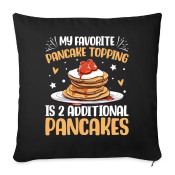 Funny Pancake Maker - Sofa pillowcase 17,3'' x 17,3'' (45 x 45 cm) - black - Front