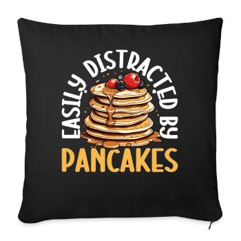 Funny Pancake Maker - Sofa pillowcase 17,3'' x 17,3'' (45 x 45 cm) - black - Front