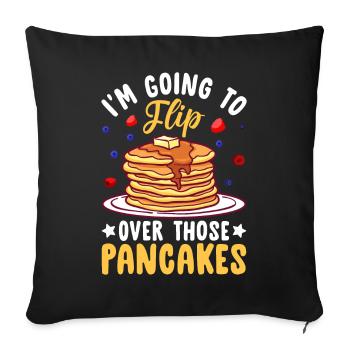 Funny Pancake Maker - Sofa pillowcase 17,3'' x 17,3'' (45 x 45 cm) - black - Front
