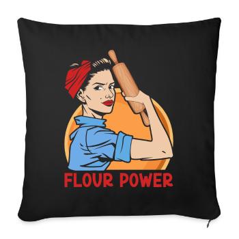 Funny Pancake Maker - Sofa pillowcase 17,3'' x 17,3'' (45 x 45 cm) - black - Front