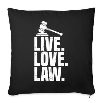 Law Student Law Degree Future Lawyer - Sofa pillowcase 17,3'' x 17,3'' (45 x 45 cm) - black - Front