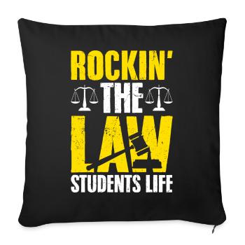Etudes de droit Futur avocat - Housse de coussin décorative 45 x 45 cm - noir - Devant