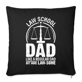 Funny law student - Sofa pillowcase 17,3'' x 17,3'' (45 x 45 cm) - black - Front