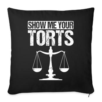 Funny Law Student Law School Lawyer - Sofa pillowcase 17,3'' x 17,3'' (45 x 45 cm) - black - Front