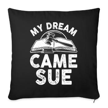 Funny Law Student Law School Future Juris - Sofa pillowcase 17,3'' x 17,3'' (45 x 45 cm) - black - Front
