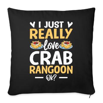 Crab Rangoon Chinese Food - Sofa pillowcase 17,3'' x 17,3'' (45 x 45 cm) - black - Front