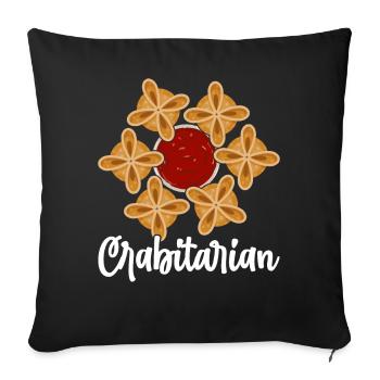 Funny Crab Rangoon Chinese Food - Sofa pillowcase 17,3'' x 17,3'' (45 x 45 cm) - black - Front