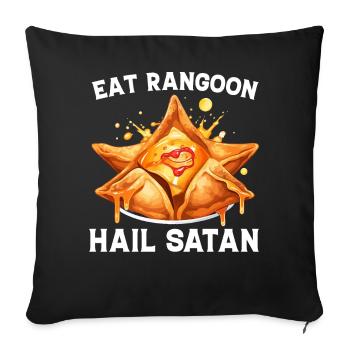 Funny Crab Rangoon Chinese Food - Sofa pillowcase 17,3'' x 17,3'' (45 x 45 cm) - black - Front