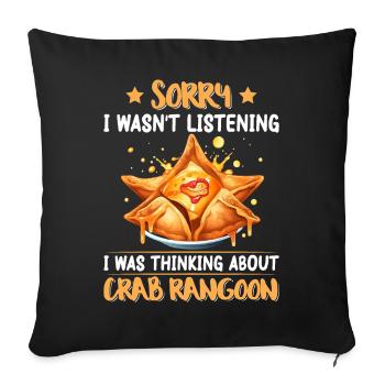 Fun Chinese food - Sofa pillowcase 17,3'' x 17,3'' (45 x 45 cm) - black - Front