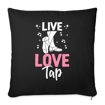Danseur de claquettes - Housse de coussin décorative 45 x 45 cm - noir - Devant
