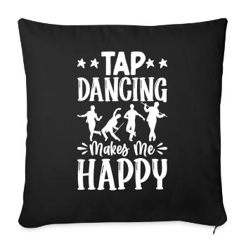 Tap Dance Tap Dancer - Sofa pillowcase 17,3'' x 17,3'' (45 x 45 cm) - black - Front