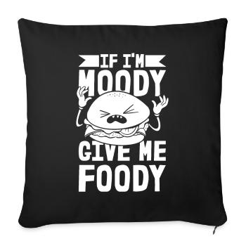 Burger Hamburger Lustig - Housse de coussin décorative 45 x 45 cm - noir - Devant