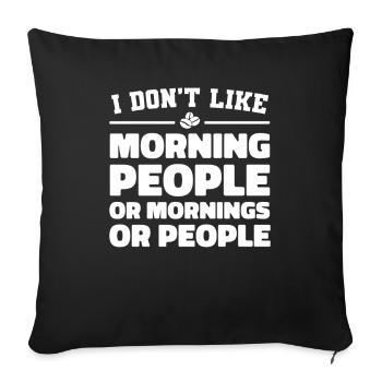 Humour noir Drôle - Housse de coussin décorative 45 x 45 cm - noir - Devant