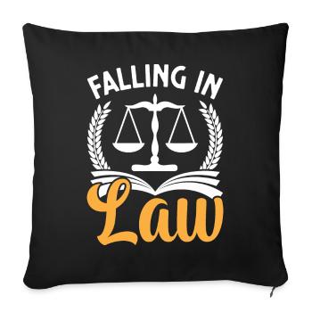 Funny Law Student Law School Future Juris - Sofa pillowcase 17,3'' x 17,3'' (45 x 45 cm) - black - Front