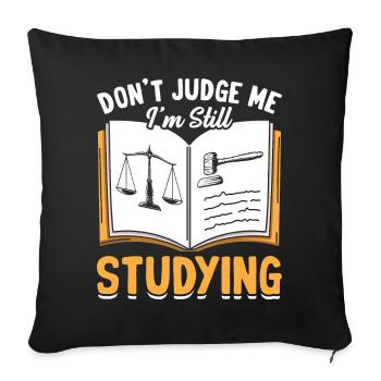 Funny law student law school - Sofa pillowcase 17,3'' x 17,3'' (45 x 45 cm) - black - Front
