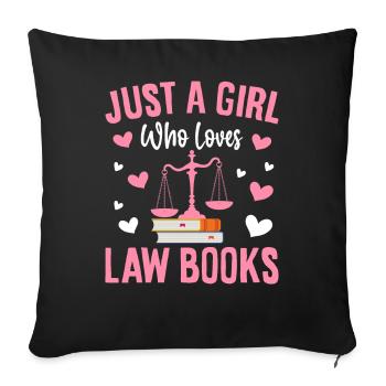 Law Student Law Degree - Sofa pillowcase 17,3'' x 17,3'' (45 x 45 cm) - black - Front