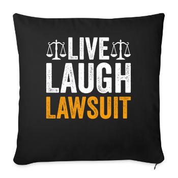 Étudiant en droit Diplôme en droit Futur avocat - Housse de coussin décorative 45 x 45 cm - noir - Devant