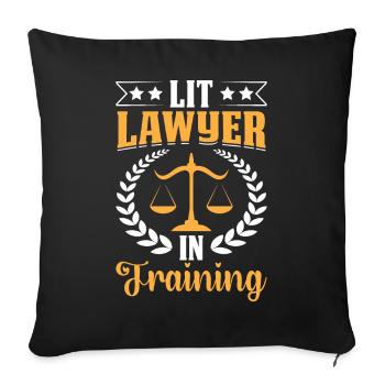 Law Student Law Degree Future Lawyer - Sofa pillowcase 17,3'' x 17,3'' (45 x 45 cm) - black - Front