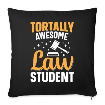 Law Degree Future Lawyer - Sofa pillowcase 17,3'' x 17,3'' (45 x 45 cm) - black - Front