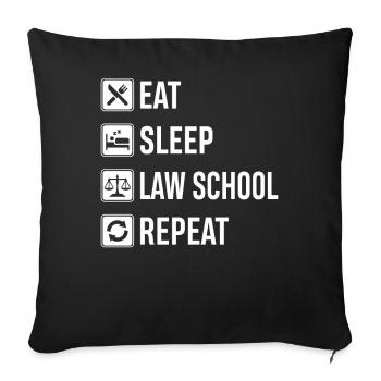 Funny law student - future lawyer - Sofa pillowcase 17,3'' x 17,3'' (45 x 45 cm) - black - Front
