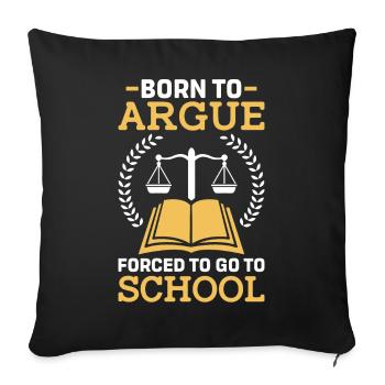 Drôle d’étudiant en droit - Housse de coussin décorative 45 x 45 cm - noir - Devant