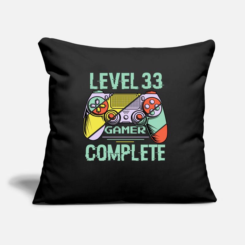 Level 33 Complete 33 Years Old Gamer Level 33 Complete Sofa pillowcase 17,3'' x 17,3'' (45 x 45 cm)