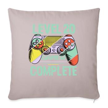 Level 20 Complete 20 Years Gamer Level 20 Complete - Sofakissenbezug 45 x 45 cm - helles Taupe - Vorne